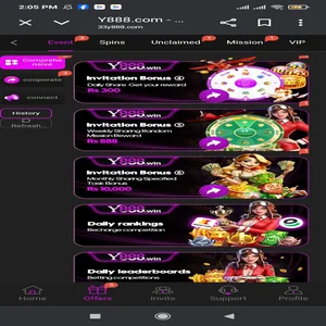 Y888 game events screenshot
