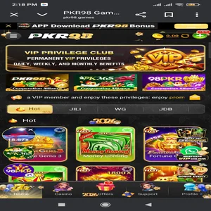 98PKR Game dashboard