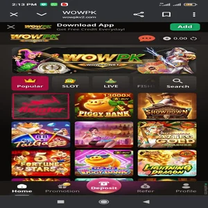 WOWPK Game dashboard
