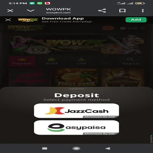 WOWPK Game deposit