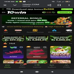 10WIN Game Dashboard screenshoot