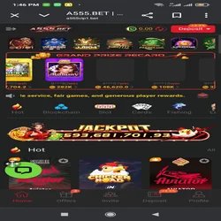 A555.BET game dashboard screenshoot